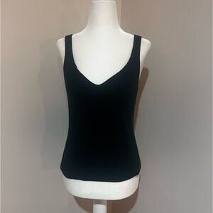 Old Navy Women’s V-Neck Rib-Knit Sweater Tank Top Dark Green